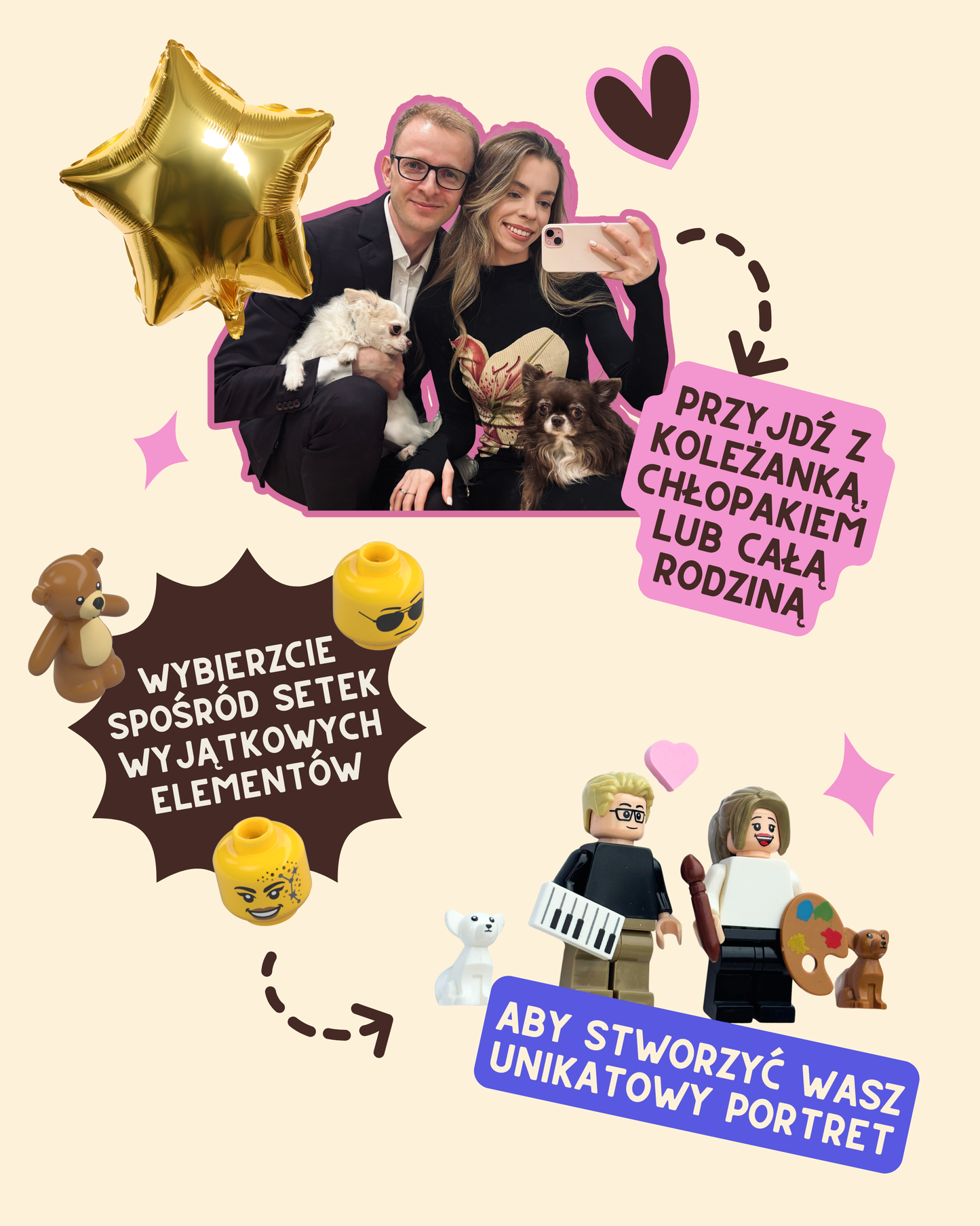 Rodzinne warsztaty tworzenia portretów Lego w Rzeszowie
